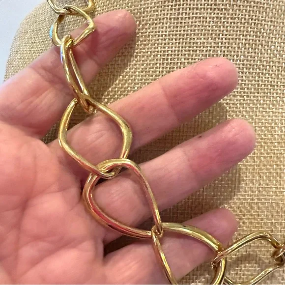 New Premier Designs Necklace Chunky Gold linking chain, shiny - Picture 4 of 8